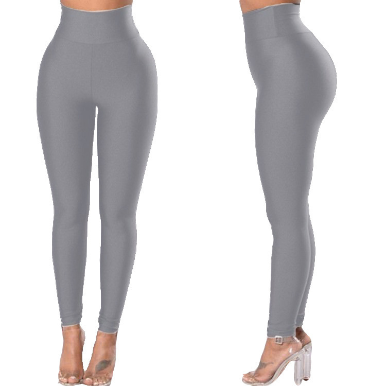 Women's Tight Yoga Pants Solid Color Sweatpants Nine-Point Hip-Lifting Leggings – Bild 2