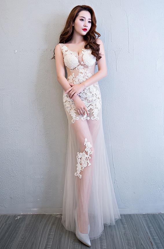 Evening Dress Female New Sexy Transparent Ktv Long Skirt Sauna Technician Uniform Night Work Clothes Long — изображение 7