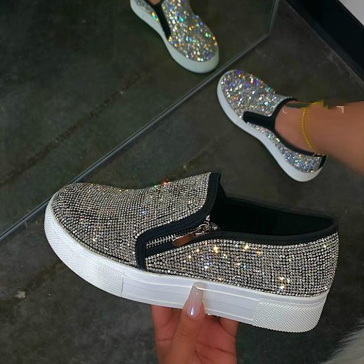 Large Size Rhinestone Flat Casual Single Shoes One Pedal Lazy Shoes — изображение 5