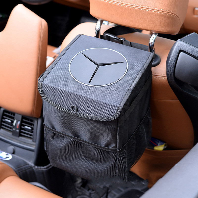 Foldable Storage Box For Car Trash Can With Lid - Image 3