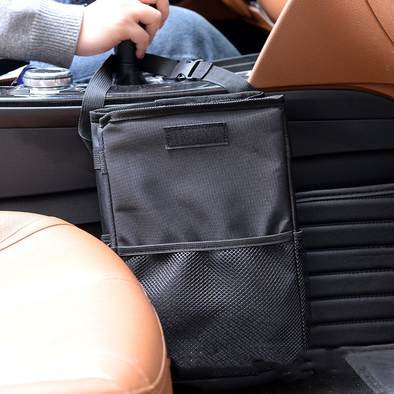 Foldable Storage Box For Car Trash Can With Lid - Image 4