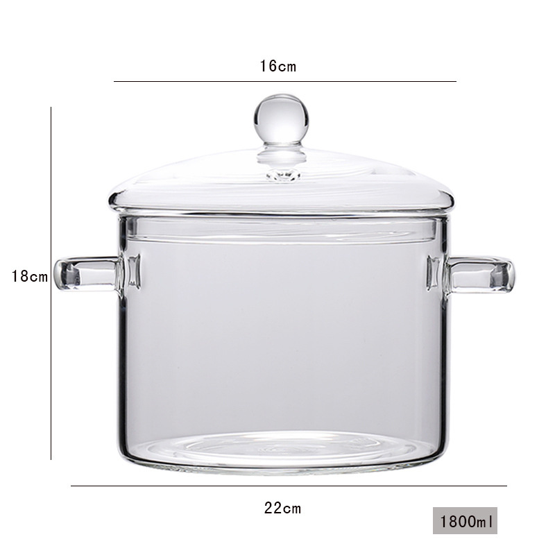 Glass Pot Stove Pot Kitchen Transparent Mini Soup Pot Stove Stove Cooking Tools Accessories - Image 10