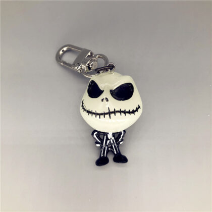 Skull Keychain Luminous Dark Black Personality Han Chao Car Key Pendant