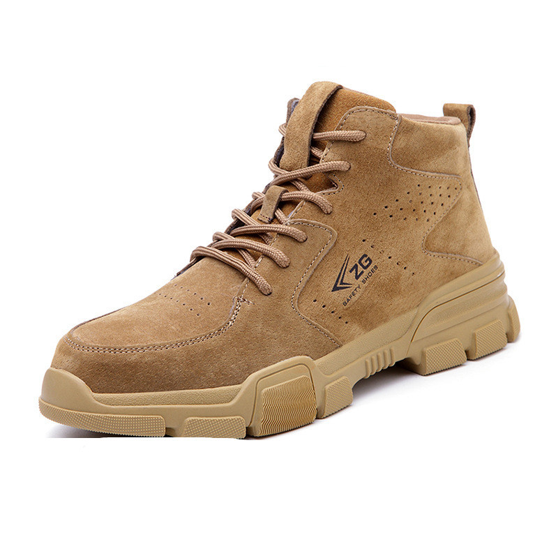 Men's Anti-Piercing And Anti-Smashing Steel Toe Cap Welding Work Shoes