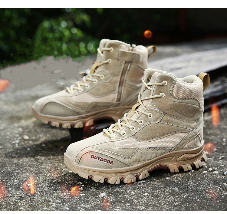 Mountaineering Work Shoes High-Top Lace-Up Mid-Tube Martin Boots - Image 5