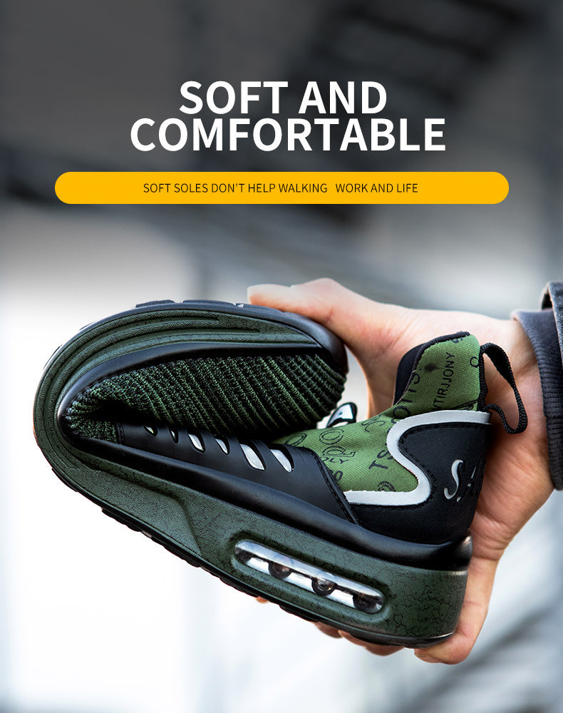 Steel Toe Wear-resistant Air Cushion Shock-absorbing Safety Work Shoes — изображение 4