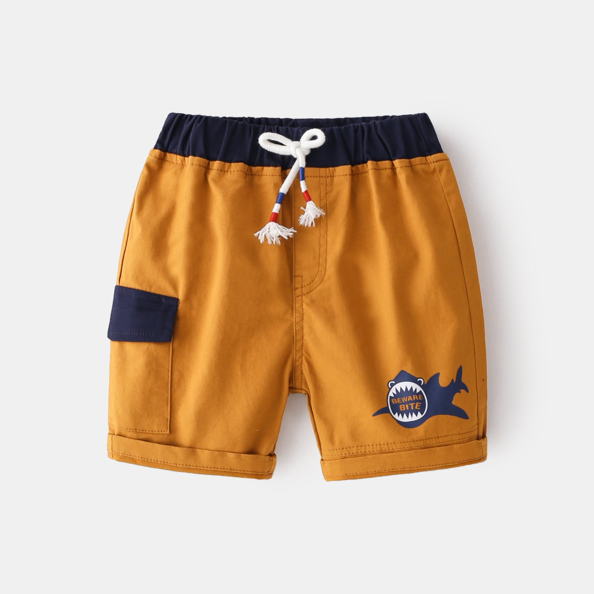 Summer Trend Boy Five-point Pants Korean Fashion Casual Mid-waist Pants Handsome Foot Rubber Band Belt Pants - Image 3