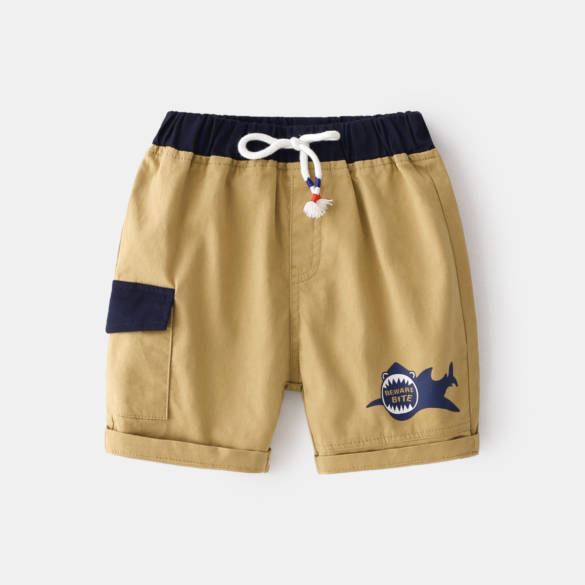 Summer Trend Boy Five-point Pants Korean Fashion Casual Mid-waist Pants Handsome Foot Rubber Band Belt Pants - Image 2