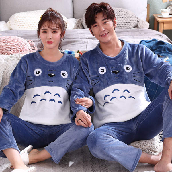 Plus Size Couple Plus Fertilizer Plus 200 Kg Plus Velvet Velvet Pajamas Women - Image 5