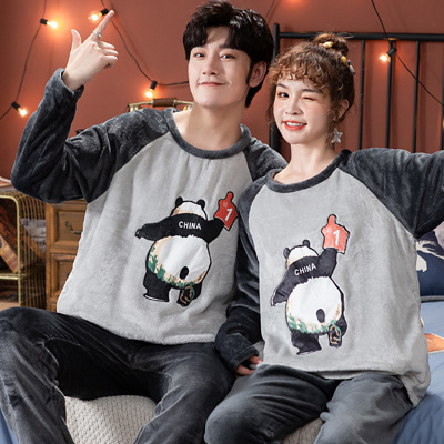 Plus Size Couple Plus Fertilizer Plus 200 Kg Plus Velvet Velvet Pajamas Women - Image 10