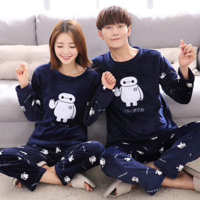 Plus Size Couple Plus Fertilizer Plus 200 Kg Plus Velvet Velvet Pajamas Women - Image 7