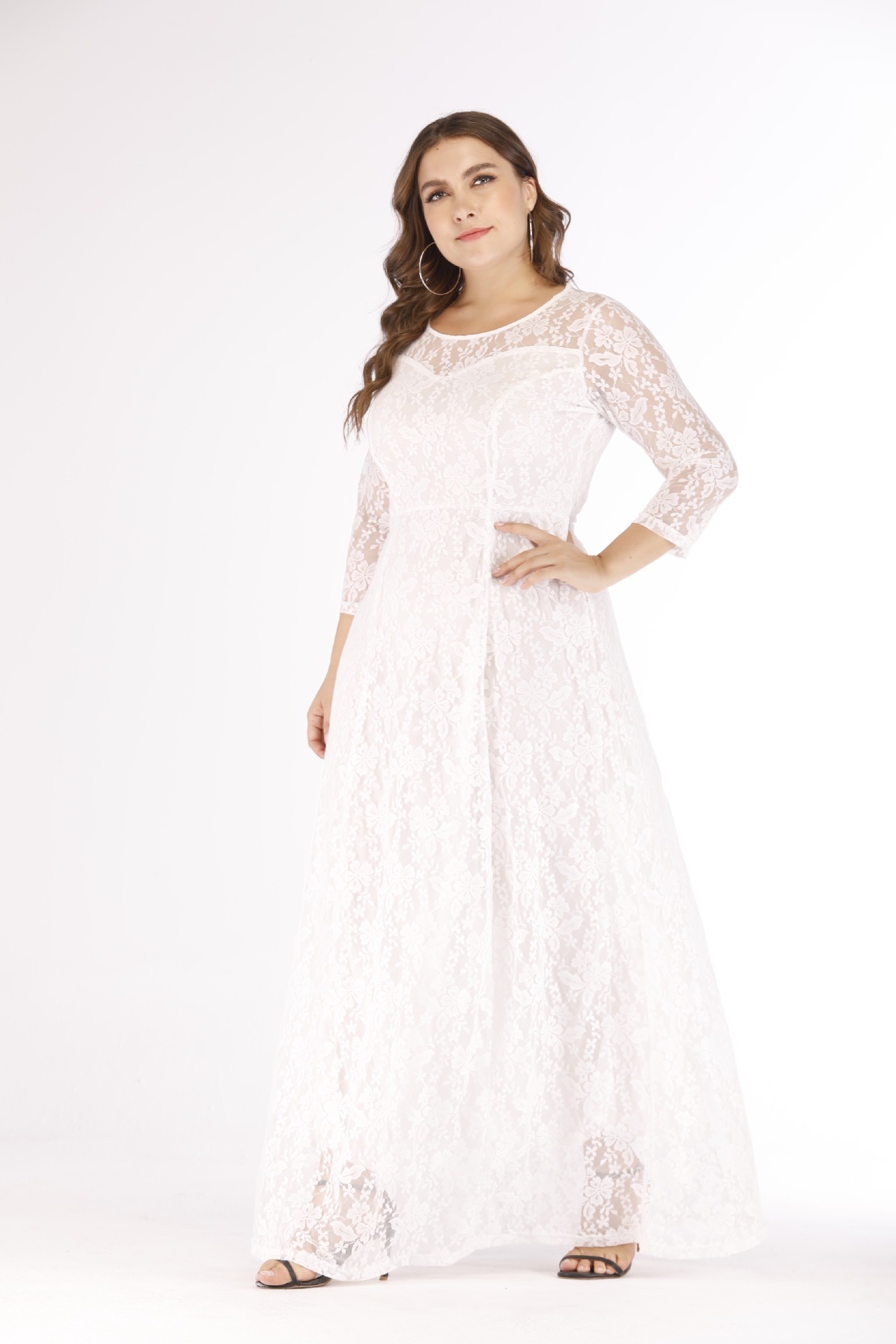 Sleeve Long Skirt Amazon Middle East Lace Dress – Bild 2