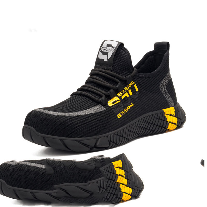 Lightweight Fly Woven Labor Insurance Shoes Men's Anti-smashing And Anti-piercing Work Shoes Breathable Steel Toe Ca P Safety Shoes Protective Shoes — изображение 5