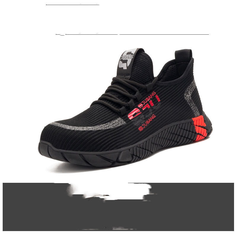 Lightweight Fly Woven Labor Insurance Shoes Men's Anti-smashing And Anti-piercing Work Shoes Breathable Steel Toe Ca P Safety Shoes Protective Shoes — изображение 3