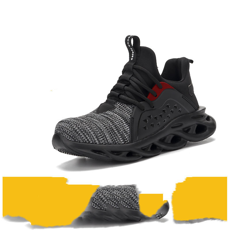 Lightweight Fly Woven Labor Insurance Shoes Men's Anti-smashing And Anti-piercing Work Shoes Breathable Steel Toe Ca P Safety Shoes Protective Shoes — изображение 9