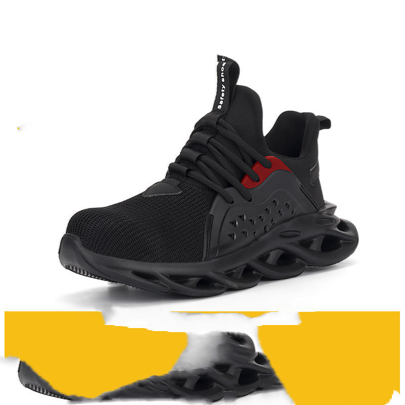 Lightweight Fly Woven Labor Insurance Shoes Men's Anti-smashing And Anti-piercing Work Shoes Breathable Steel Toe Ca P Safety Shoes Protective Shoes — изображение 7