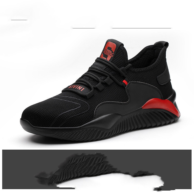 Lightweight Fly Woven Labor Insurance Shoes Men's Anti-smashing And Anti-piercing Work Shoes Breathable Steel Toe Ca P Safety Shoes Protective Shoes — изображение 8