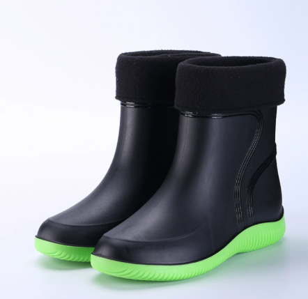 Men's Rain Mid-top Rain Boots Waterproof Non-slip Kitchen Glue Car Wash Work Shoes – Bild 9