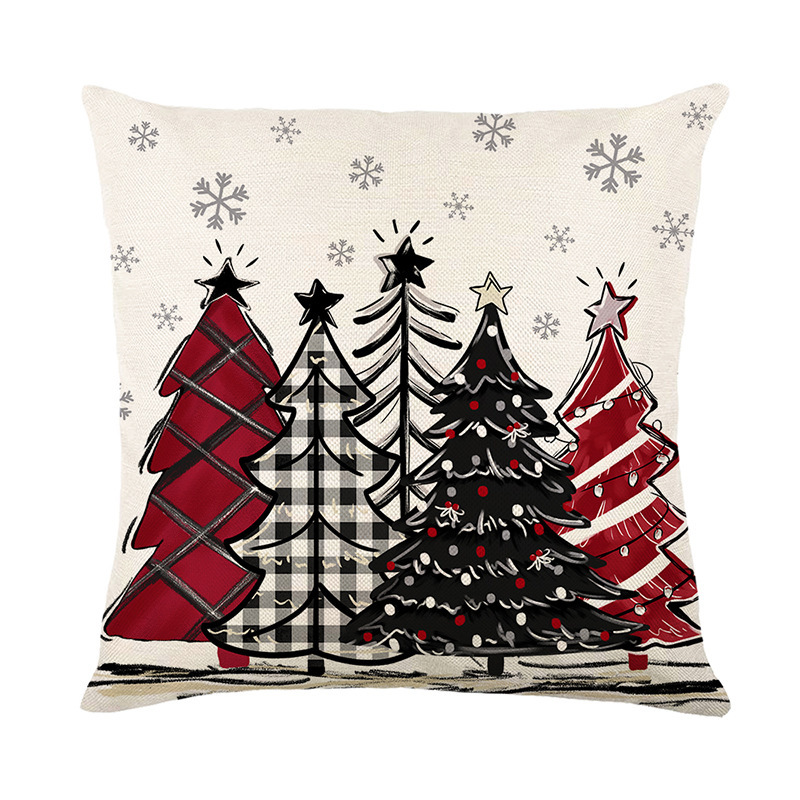 Christmas Cushion Cover Pillowcase Merry Christmas Decor For Home 2024 Xmas Ornament Happy NewYear Gift — изображение 4