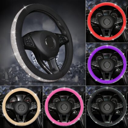 Rhinestone steering wheel cover