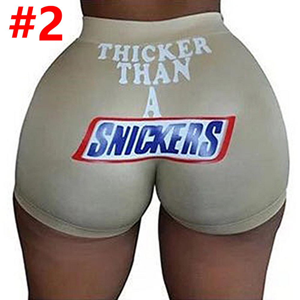 Printed skinny shorts yoga pants — изображение 7