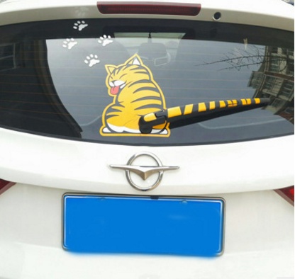The rear window of the foreign trade will move. The rear window cat's rear window wiper is suitable for reflective car stickers and stickers. — изображение 3