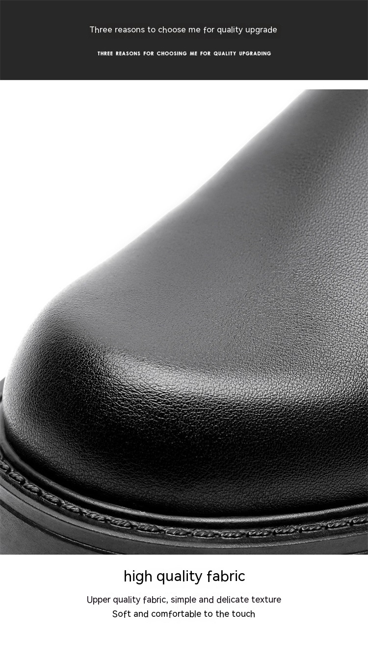 Thick Bottom 6 Holes British Style Warm High-top Leather Boots - Image 9
