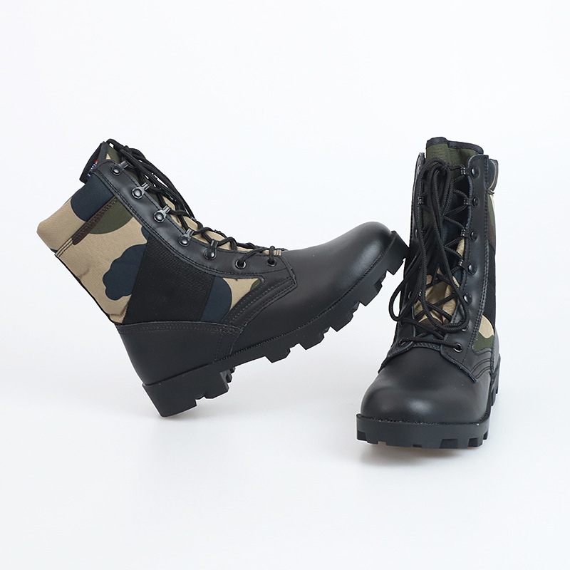 Non-slip Wear-resistant Camouflage Desert Outdoor Hiking Military Boots Combat Men's High-top Combat Boots – Bild 8