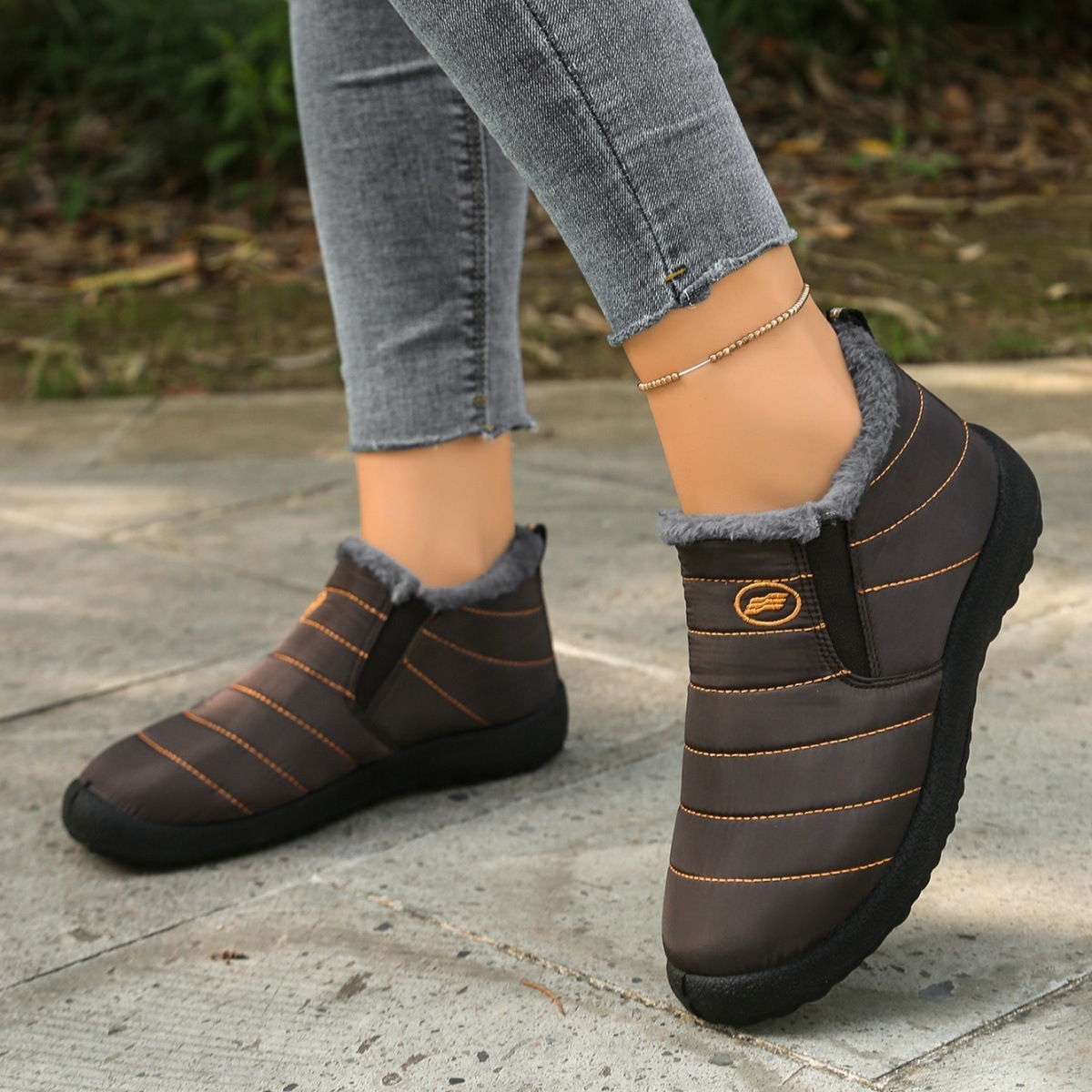 Plus Size Cotton Boots Fleece Lined Padded Warm Keeping Casual Shoes – Bild 10