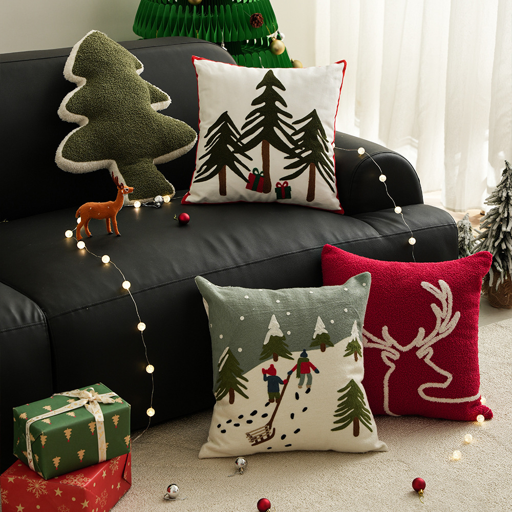 Christmas Festival Pillow Cover Home Snowflake - Image 10