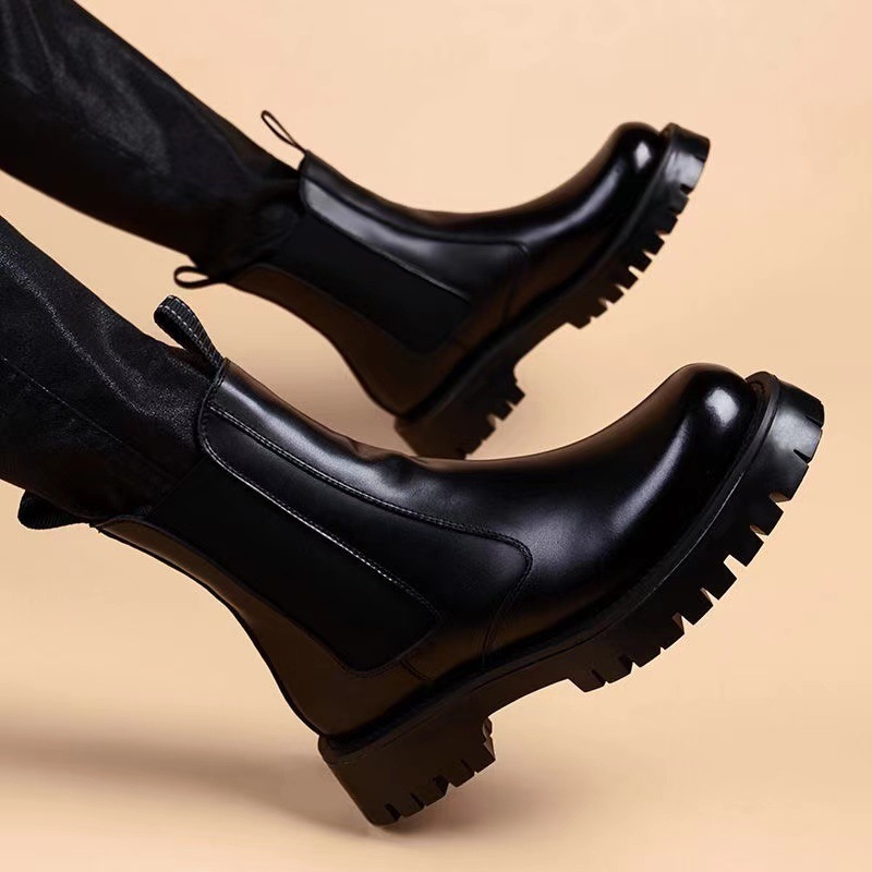 Winter Fleece-lined Dr Martens Boots Men's Korean Style - Image 8