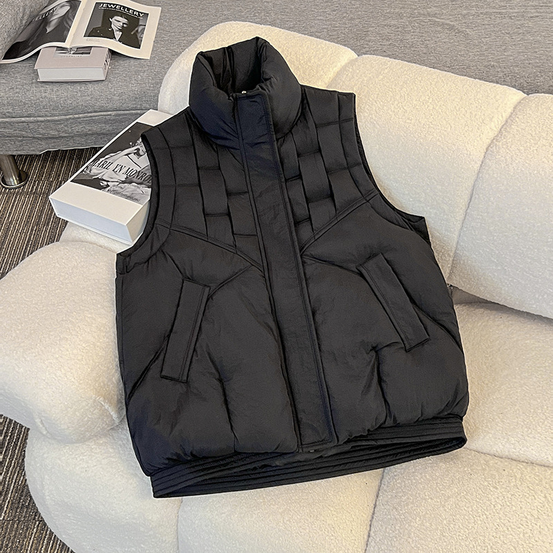 Loose Casual Stand Collar Waistcoat Fashion Vest - Image 4