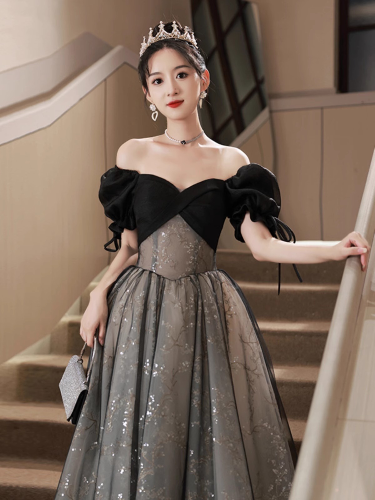 Off-shoulder Evening Dress High Sense Annual Birthday Performance Princess Dress - Image 10