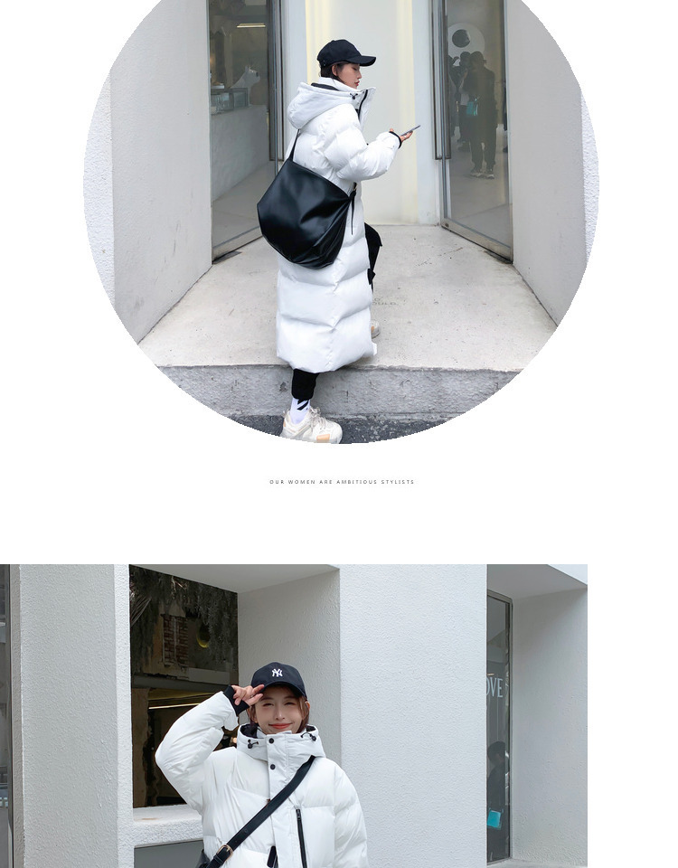 Korean-style Mid-length Over-the-knee Down Cotton-padded Coat — изображение 8