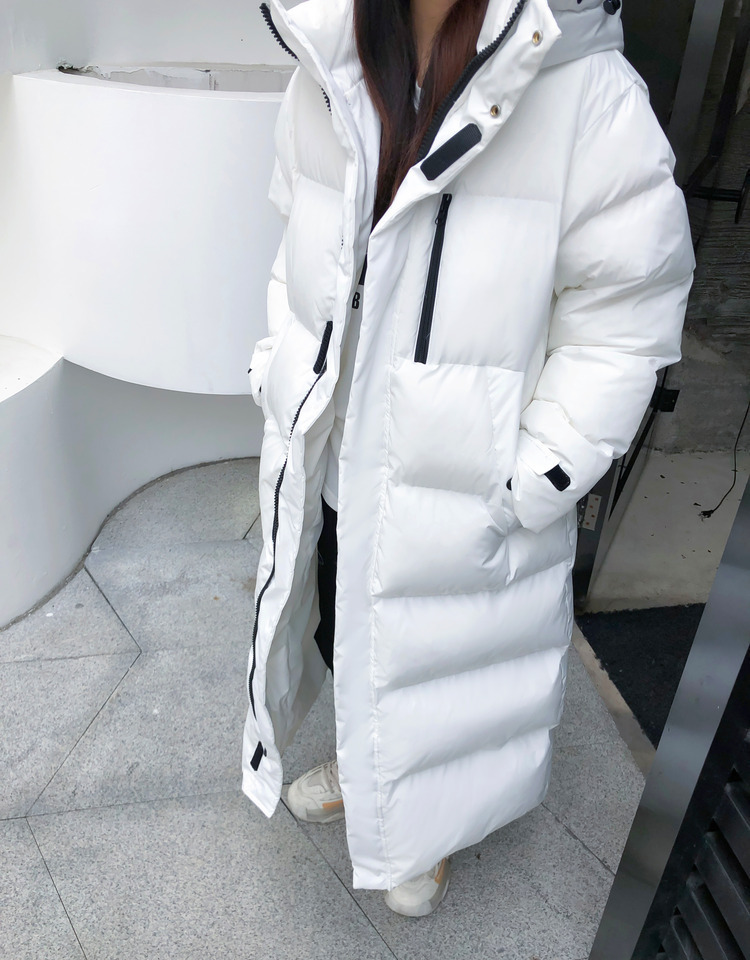 Korean-style Mid-length Over-the-knee Down Cotton-padded Coat — изображение 9
