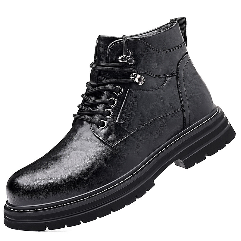 Men's Fashion British Style High-top Boots - Image 9