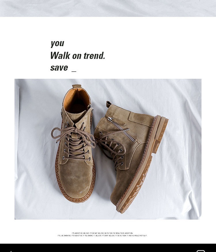 Side Zipper Seven-hole Super Popular Ins High Street Fashionable Handsome Ankle Boots - Image 8