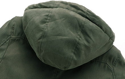 Men's Plus Size Lambswool Hooded Cotton Jacket — изображение 9