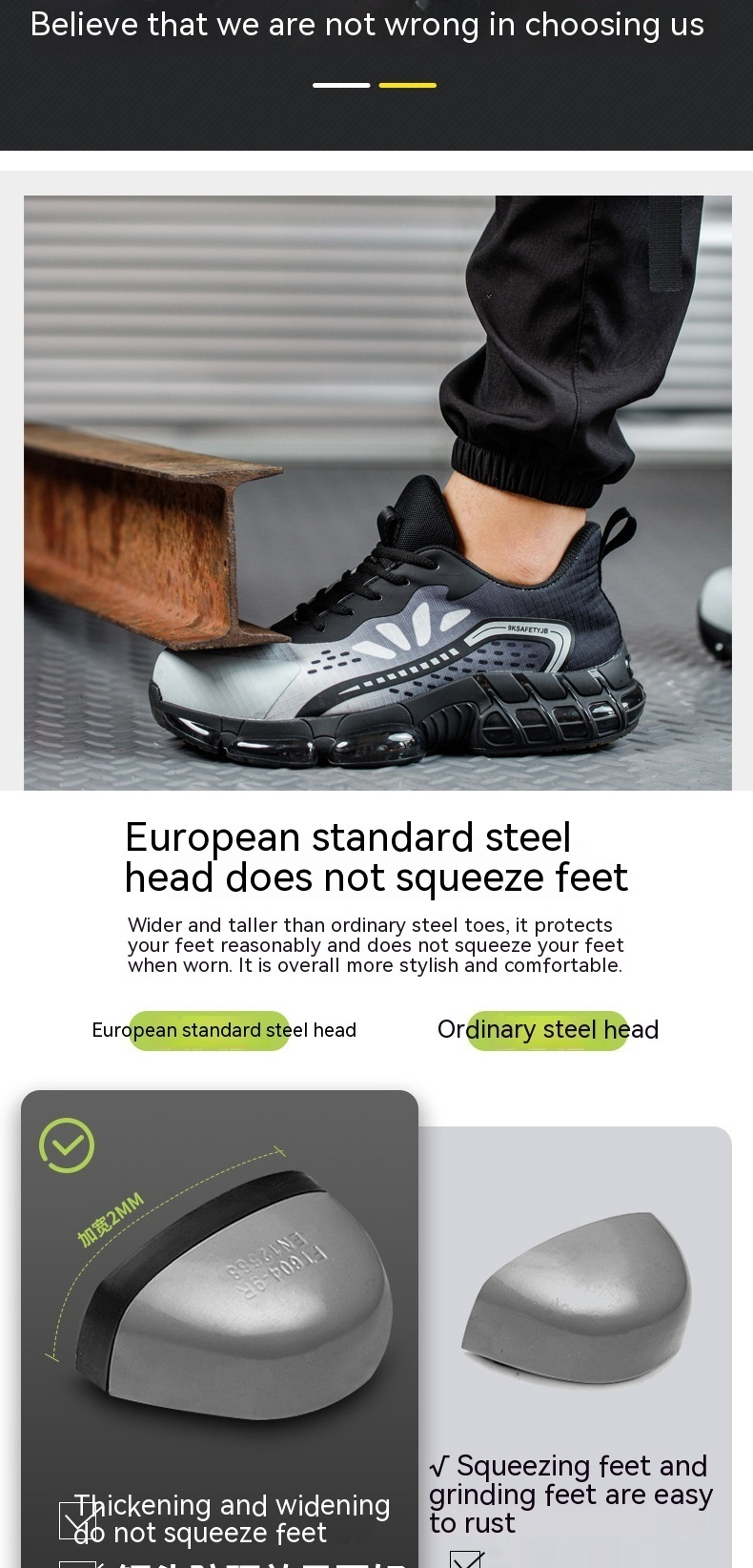 Wear-resistant Anti-smashing And Anti-penetration Thin Flyknit Breathable Shock-absorbing Work Safety Shoes — изображение 8