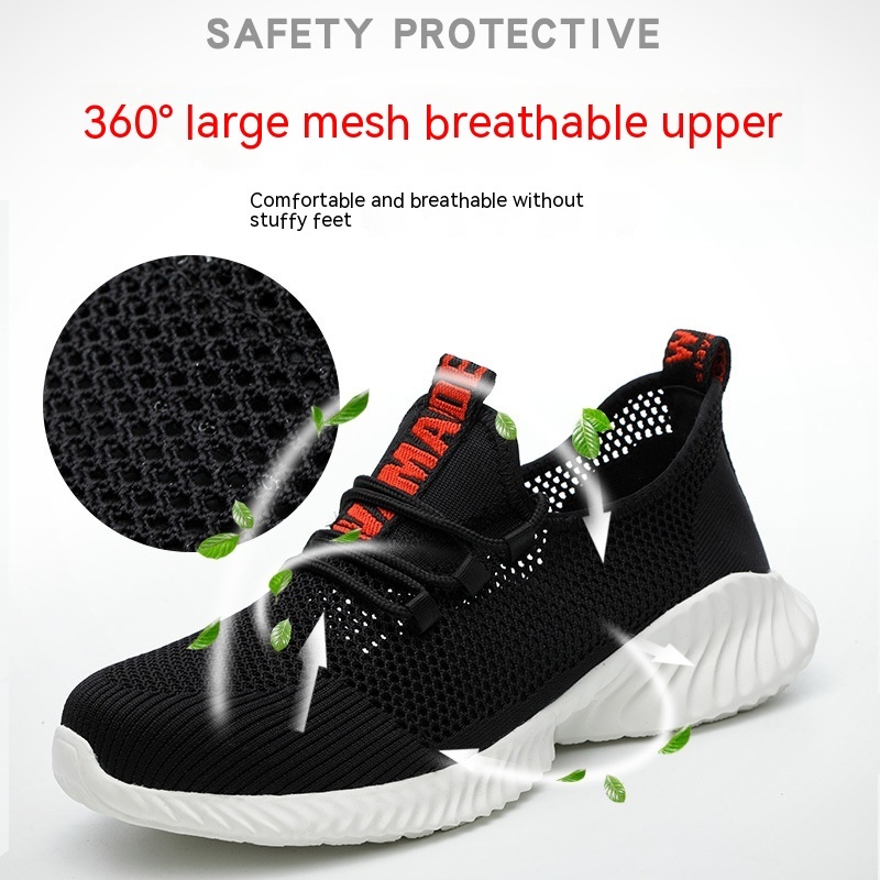 Men's Fashionable Breathable Steel Head Stab-resistant Midsole Light Work Shoes - Image 10