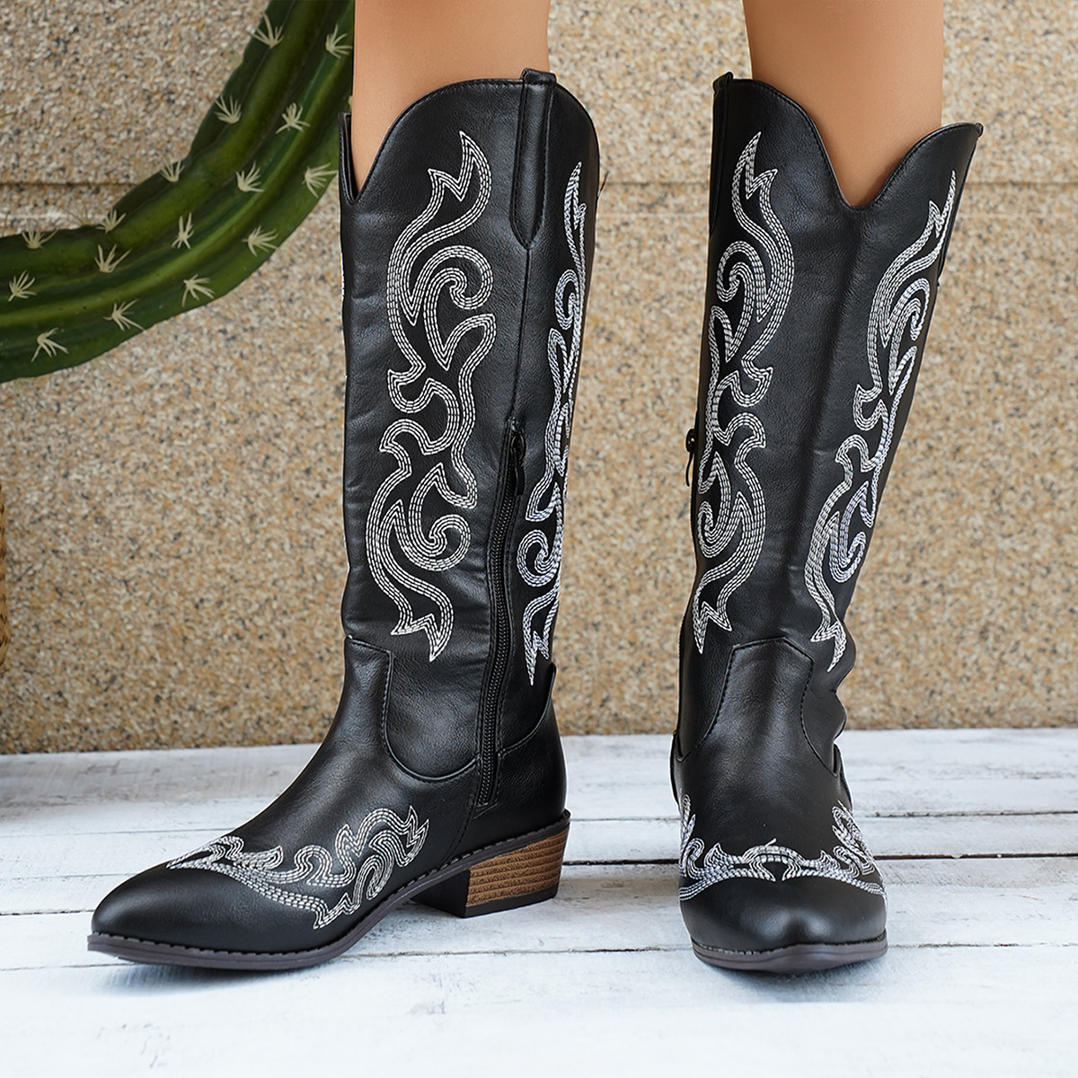 Plus Size Women's Boots Pointed Retro