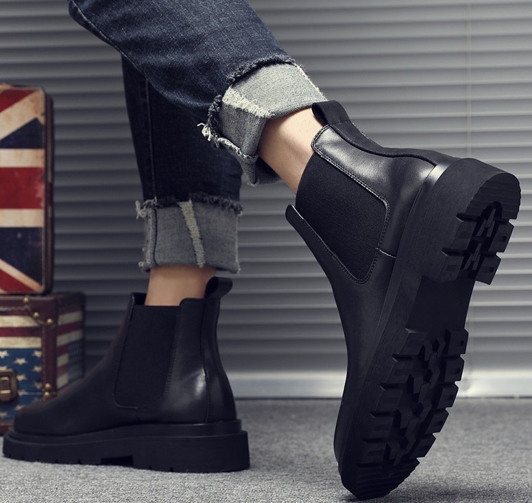 Men's Chelsea Boots High Top Working Wear Leather Shoes - Image 7