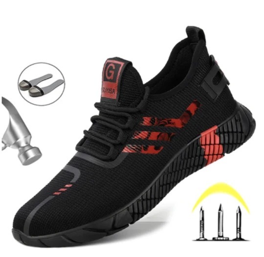 Men's flying mesh safety shoes - Image 2
