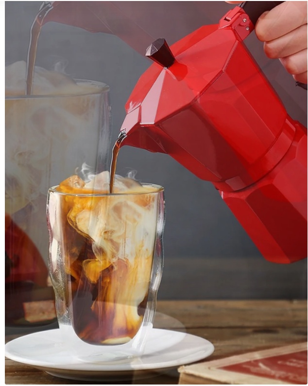 Aluminum Stovetop Moka Coffee Maker Espresso Pot — изображение 2