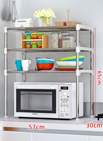 Microwave Shelf Rack Kitchen Shelf Spice Organizer Kitchen Storage Rack Bathroom Organizer Shelf Book Shoes Shelve – Bild 6