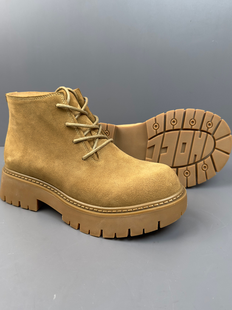 New Genuine Leather Suede Retro Casual British Men's Ankle Boots - Image 3