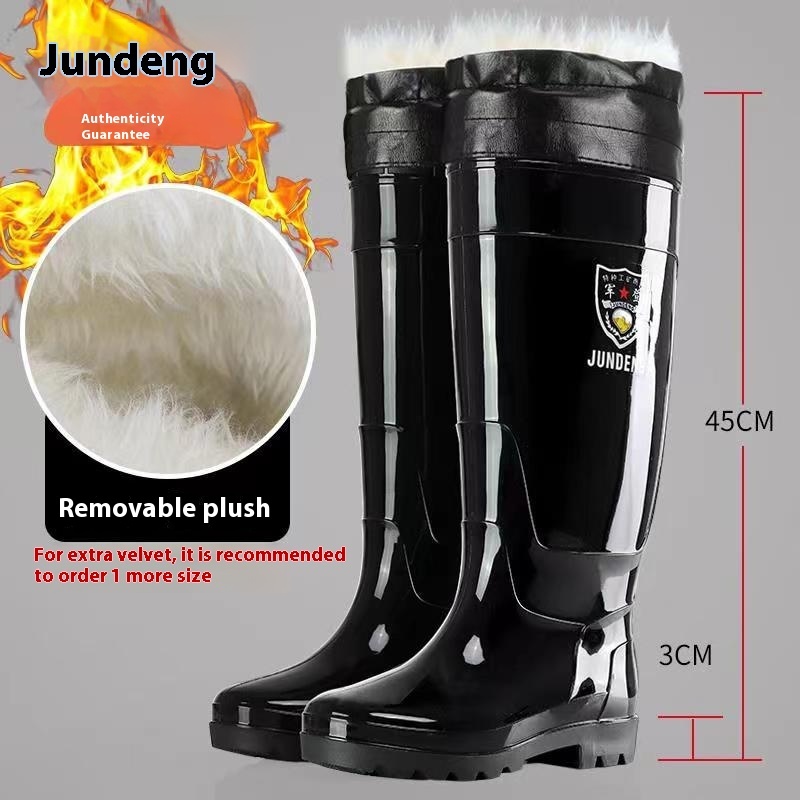 Rain Boots Men's Over The Knee Stockings High Tube Rubber Shoes - Image 7