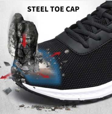 Men Steel Toe Work Safety Shoes Lightweight Breathable Reflective Casual Sneaker - Image 5
