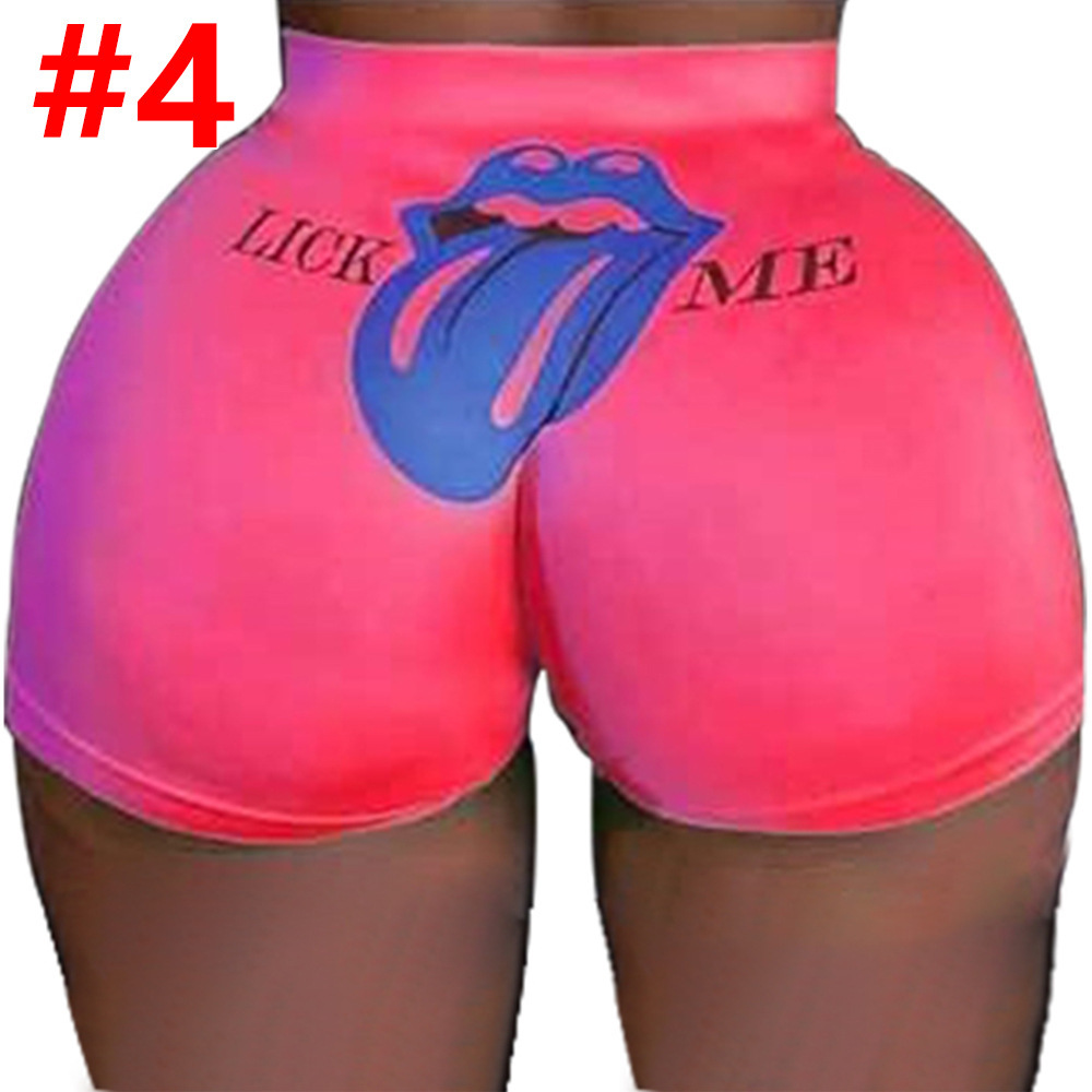 Printed skinny shorts yoga pants — изображение 9