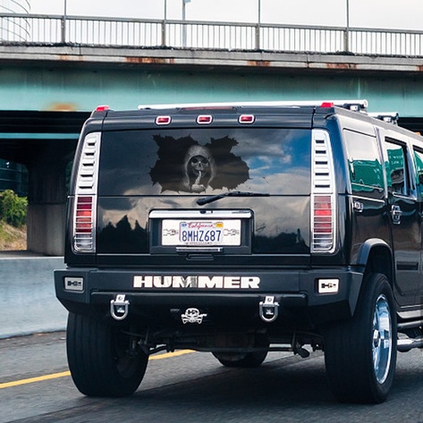 Halloween Car Wall Floor Skull Bumper Horror Sticker — изображение 5